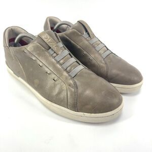 Kizik KZK New York Taupe Gray Hands Free Slip On Leather Shoes Men's Size 11M